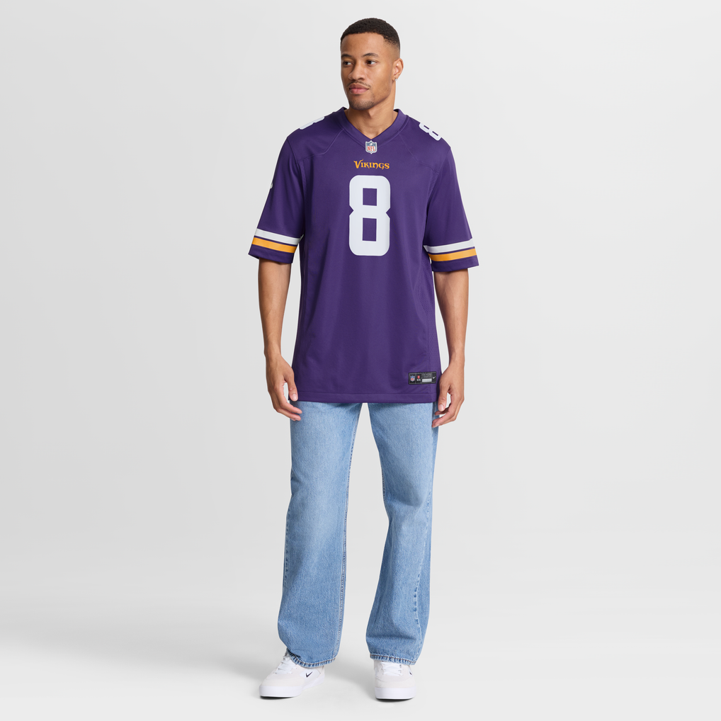 Men's Minnesota Vikings Jeff Okudah Nike  Purple Team Game Jersey - Image 8