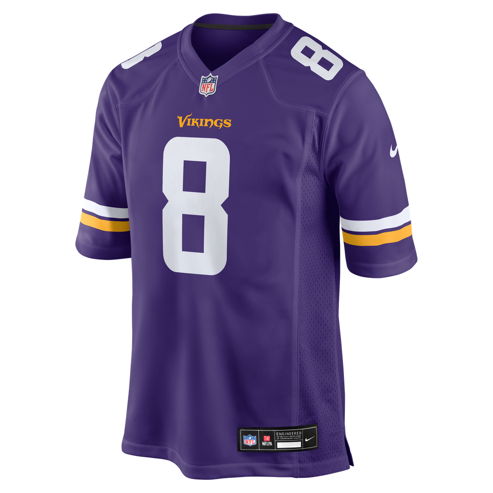 Men's Minnesota Vikings Jeff Okudah Nike  Purple Team Game Jersey - Image 3