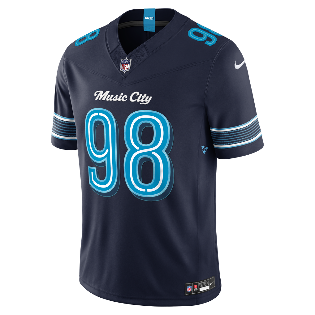 Men's Tennessee Titans Jeffery Simmons Nike Navy 2026 Rivalries Collection Stitched Limited Jersey - Image 5