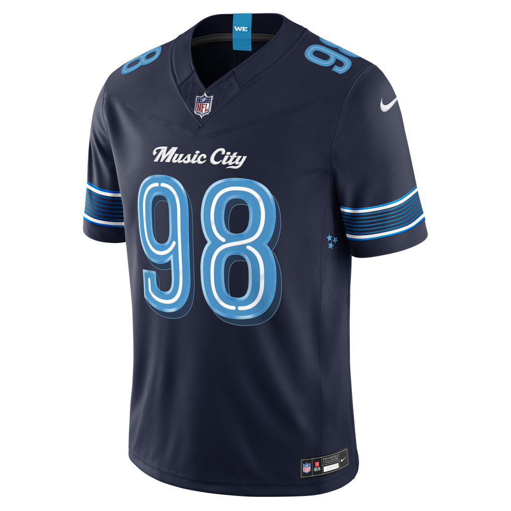 Men's Tennessee Titans Jeffery Simmons Nike Navy 2026 Rivalries Collection Stitched Limited Jersey - Image 3