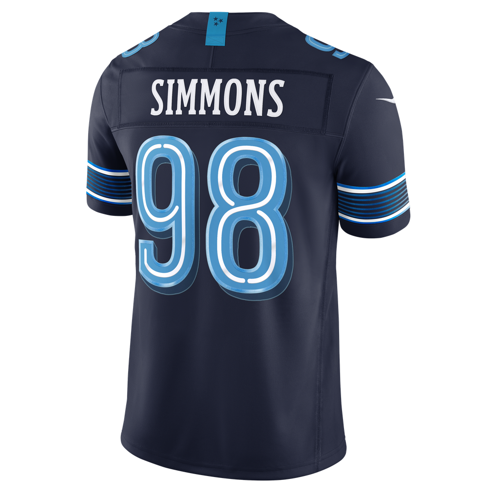Men's Tennessee Titans Jeffery Simmons Nike Navy 2026 Rivalries Collection Stitched Limited Jersey - Image 4