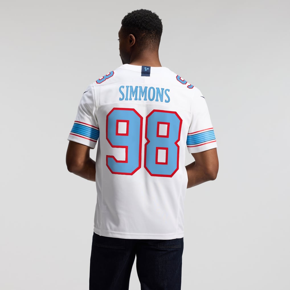 Men's Tennessee Titans Jeffery Simmons Nike White Vapor F.U.S.E. Stitched Limited Jersey - Image 6