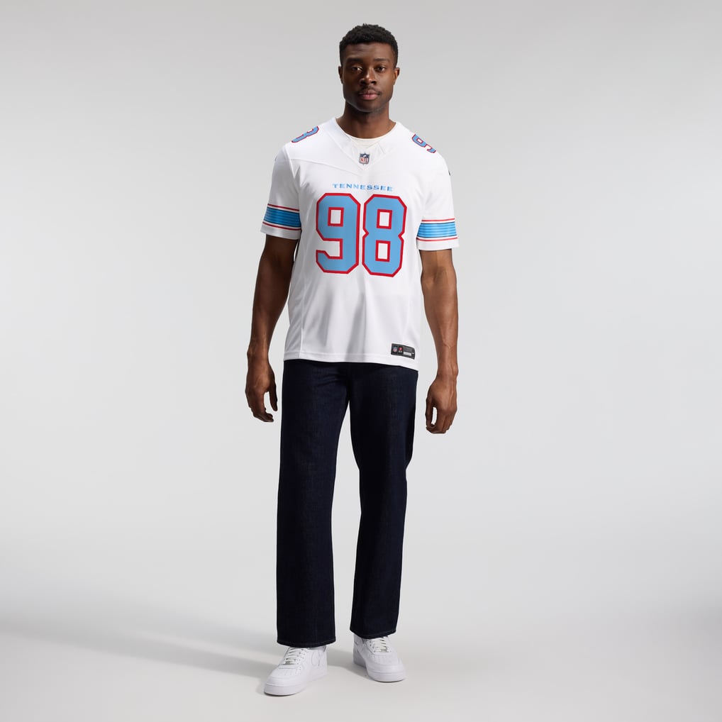 Men's Tennessee Titans Jeffery Simmons Nike White Vapor F.U.S.E. Stitched Limited Jersey - Image 7