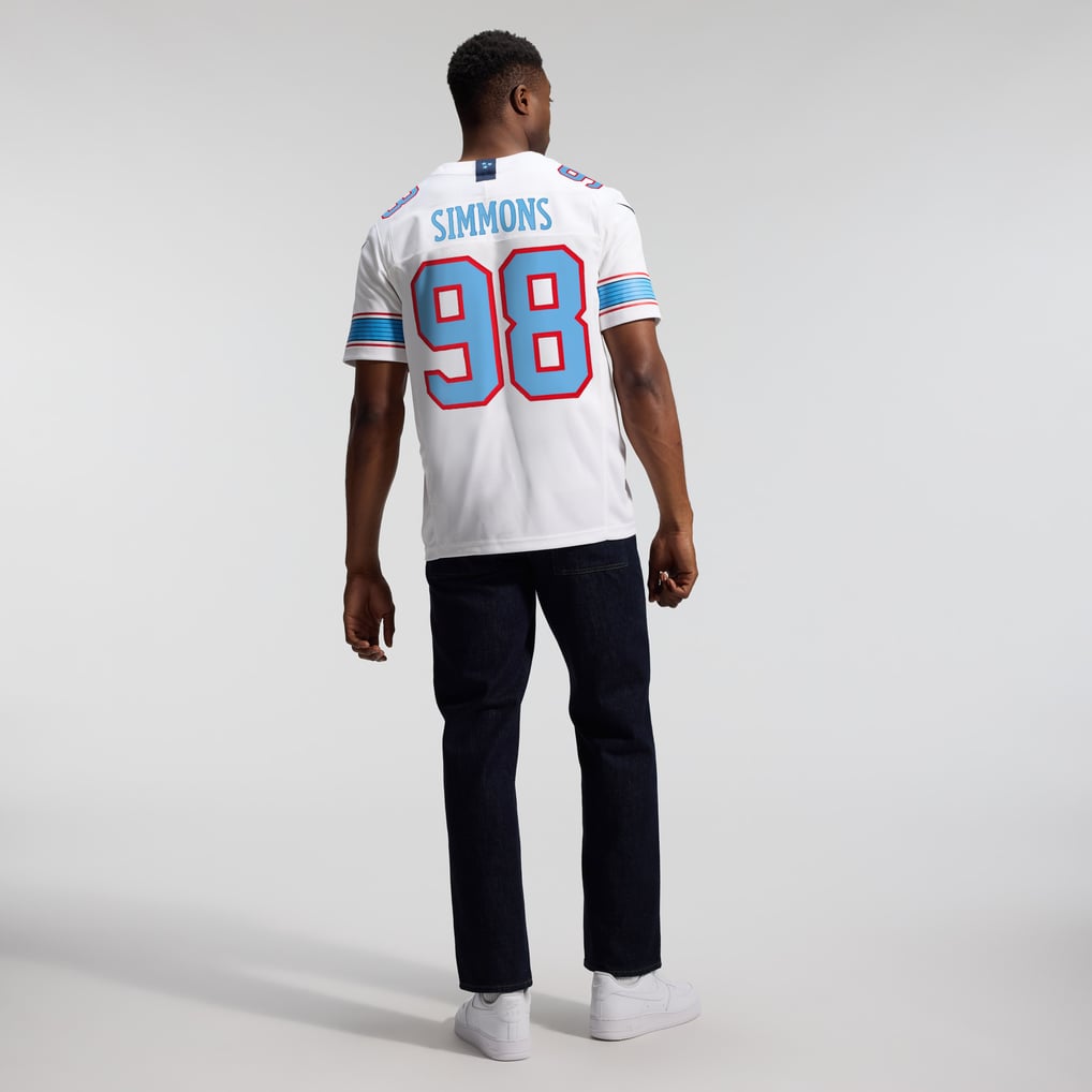 Men's Tennessee Titans Jeffery Simmons Nike White Vapor F.U.S.E. Stitched Limited Jersey - Image 8