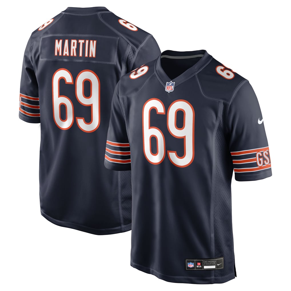 Men's Chicago Bears Jeremiah Martin Nike Navy Team Game Jersey - Image 1
