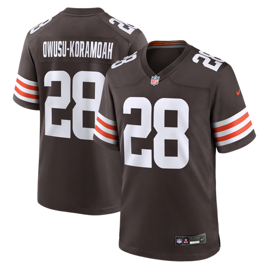 Men's Cleveland Browns Jeremiah Owusu-Koramoah Nike Brown Game Player Jersey - Image 1