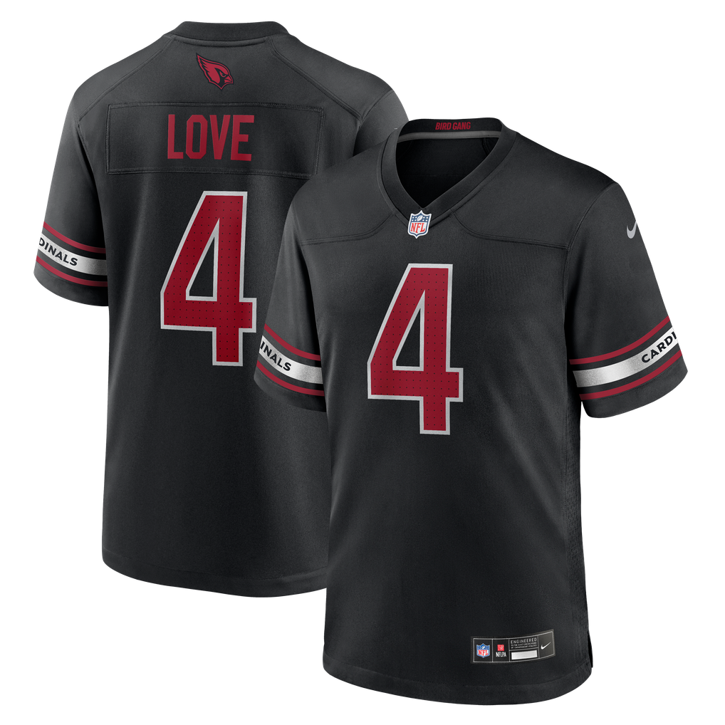 Men's Arizona Cardinals Jeremiyah Love Nike Black Alternate Game Player Jersey - Image 1