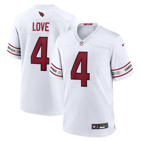 Men's Arizona Cardinals Jeremiyah Love Nike White Game Player Jersey - Image 1