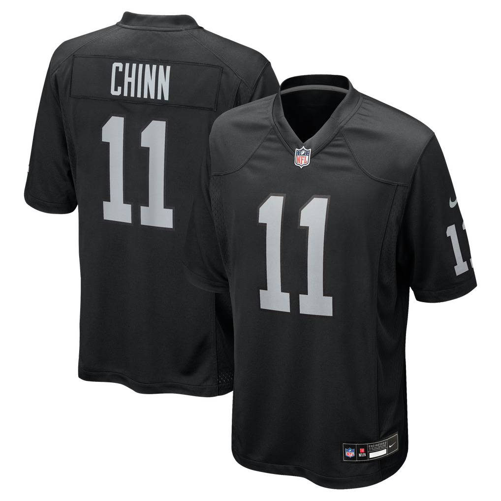 Men's Las Vegas Raiders Jeremy Chinn Nike  Black Team Game Jersey - Image 2