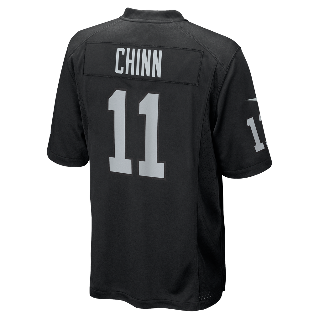 Men's Las Vegas Raiders Jeremy Chinn Nike  Black Team Game Jersey - Image 4