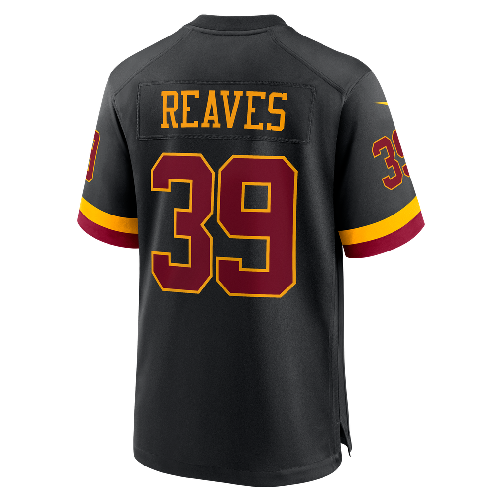 Men's Washington Commanders Jeremy Reaves Nike Black Hail Raiser Alternate Game Jersey - Image 4