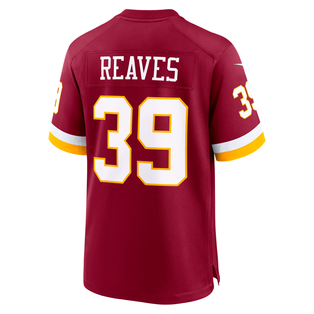 Men's Washington Commanders Jeremy Reaves Nike Burgundy Game Jersey - Image 4