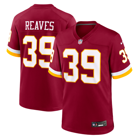 Men's Washington Commanders Jeremy Reaves Nike Burgundy Game Jersey - Image 1