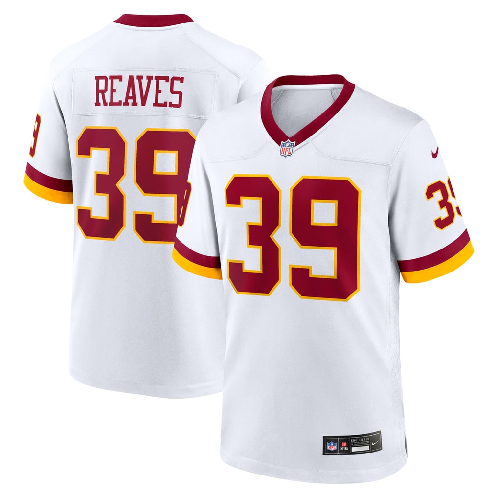 Men's Washington Commanders Jeremy Reaves Nike White Game Super Bowl Era Jersey - Image 2