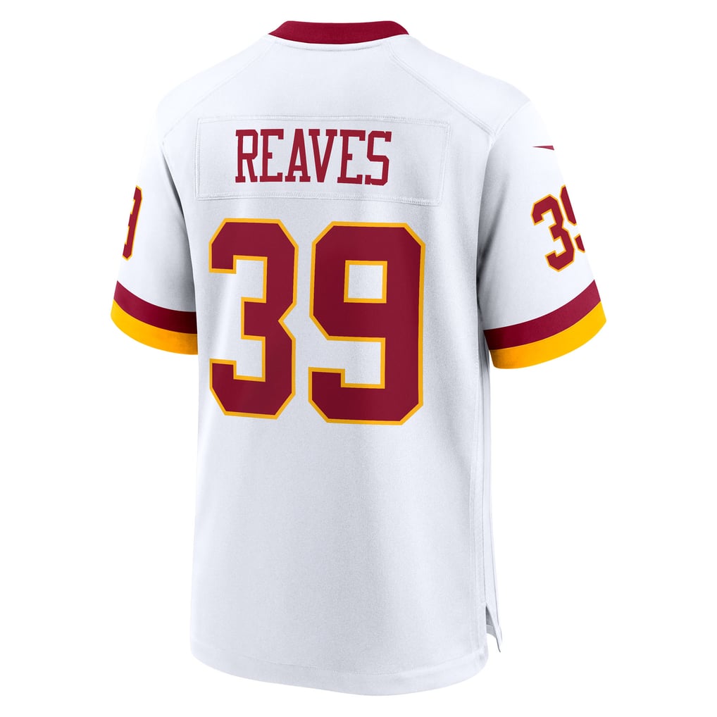 Men's Washington Commanders Jeremy Reaves Nike White Game Super Bowl Era Jersey - Image 4