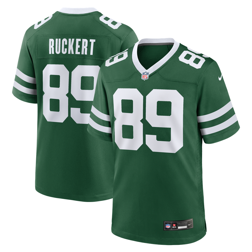 Men's New York Jets Jeremy Ruckert Nike Legacy Green Team Game Jersey - Image 2