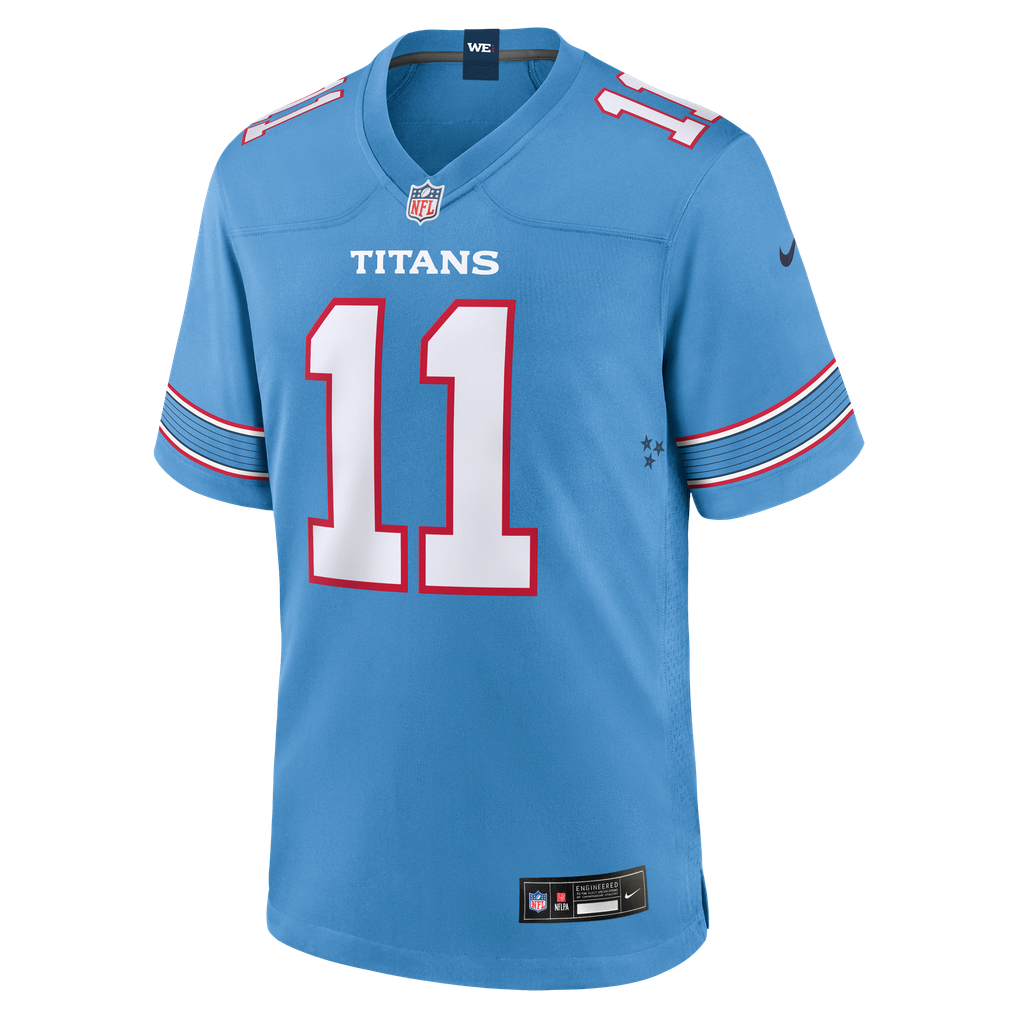 Men's Tennessee Titans Jermaine Johnson II Nike Light Blue Team Game Jersey - Image 3