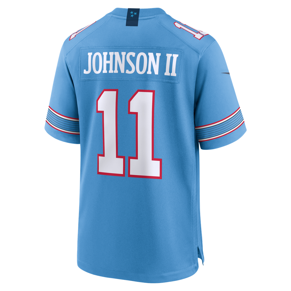 Men's Tennessee Titans Jermaine Johnson II Nike Light Blue Team Game Jersey - Image 4