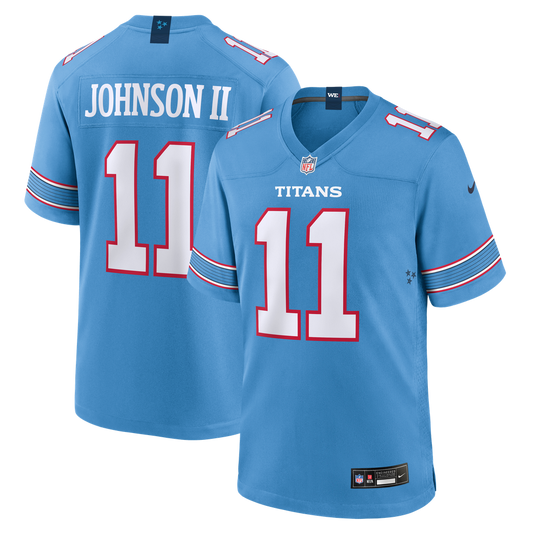 Men's Tennessee Titans Jermaine Johnson II Nike Light Blue Team Game Jersey - Image 1