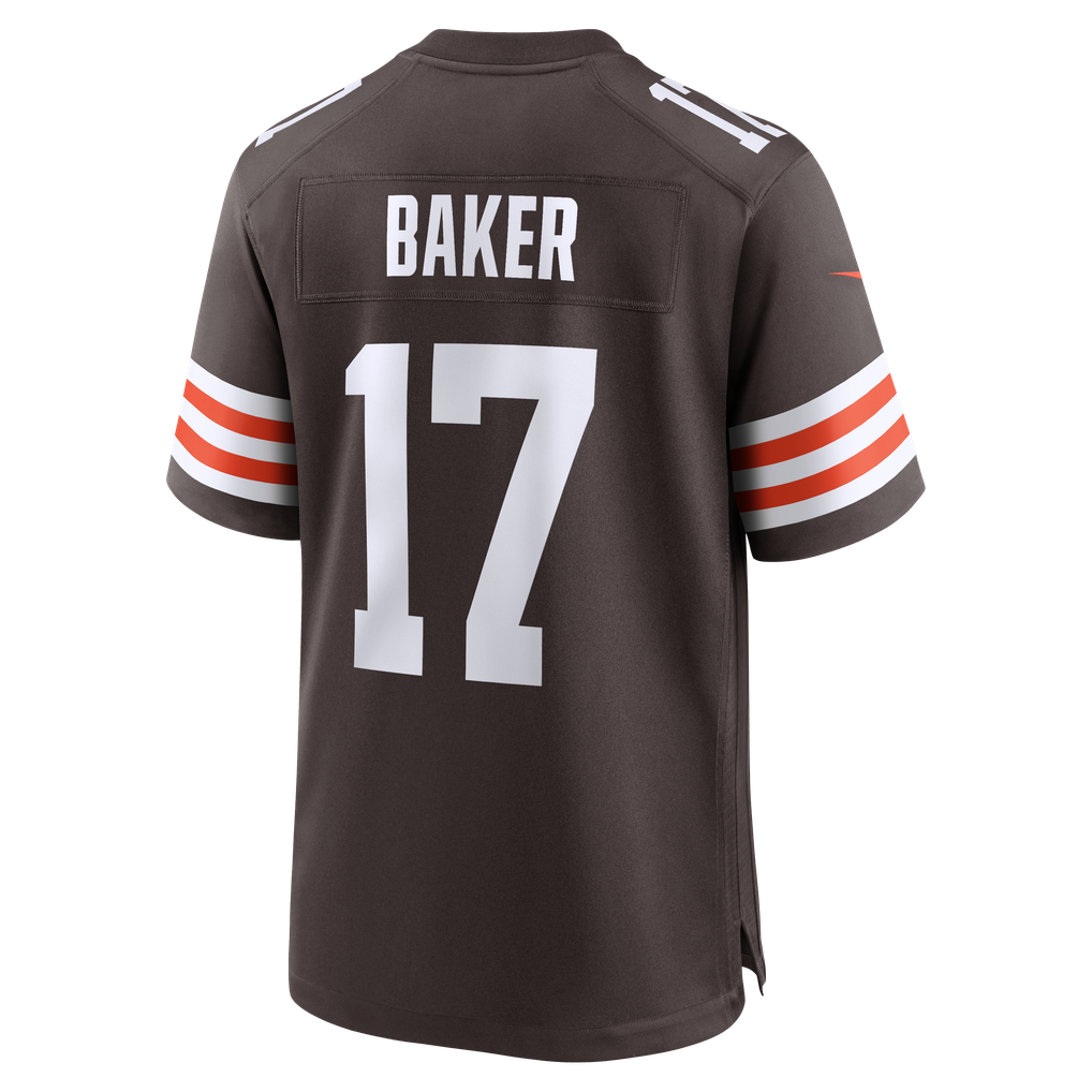 Men's Cleveland Browns Jerome Baker Nike Brown Team Game Jersey - Image 4