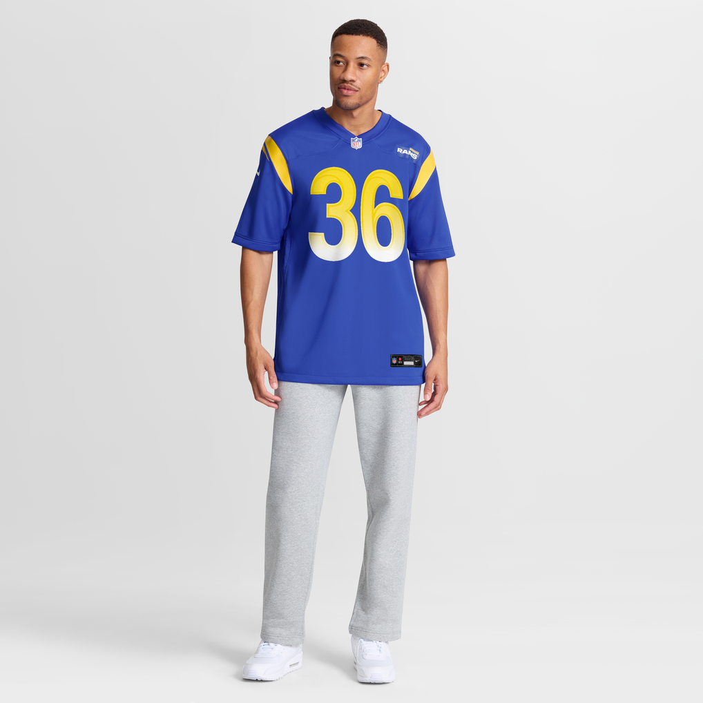 Men's Los Angeles Rams Jerome Bettis Nike Royal Game Retired Player Jersey - Image 8
