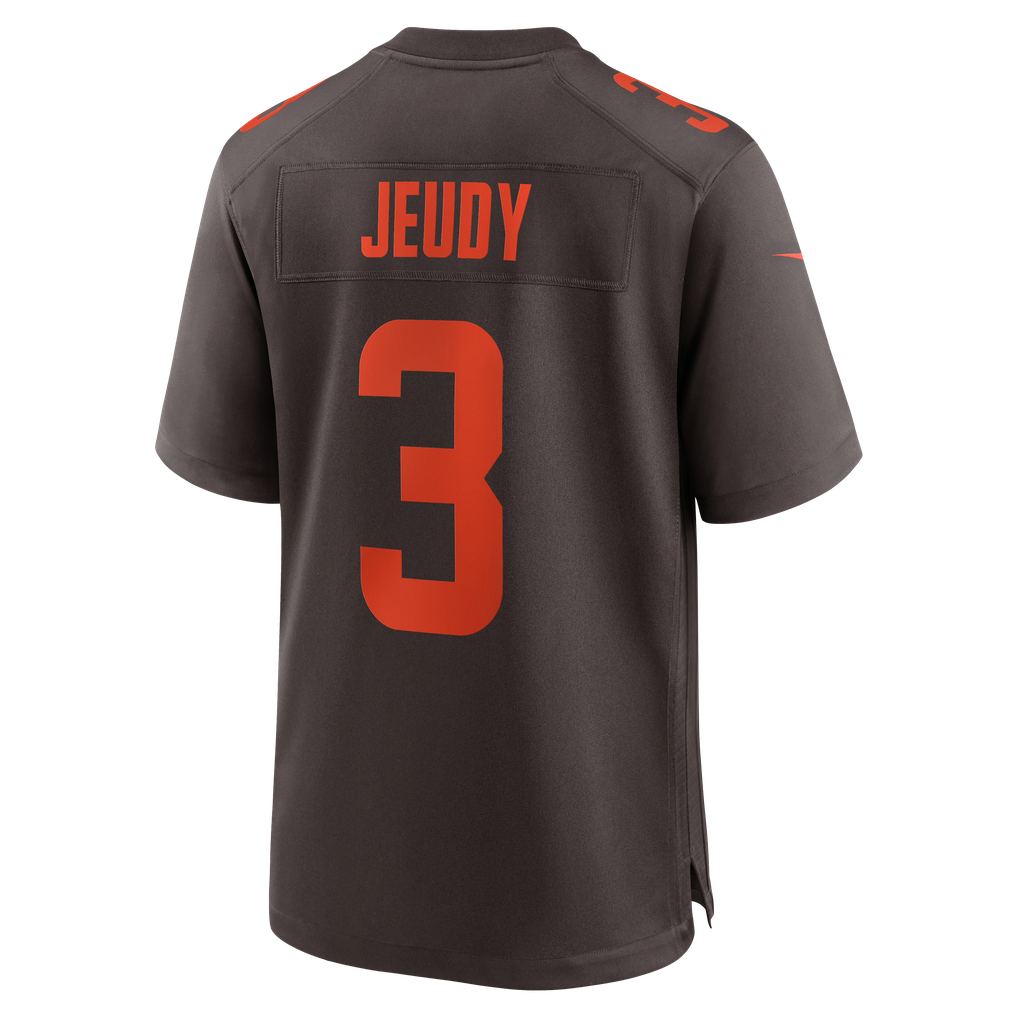 Men's Cleveland Browns Jerry Jeudy Nike Brown Alpha Dawg Game Jersey - Image 4