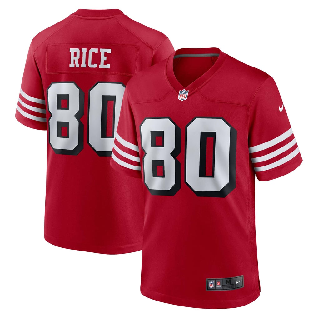 Men's San Francisco 49ers Jerry Rice Nike Scarlet Retired Player Alternate Game Jersey - Image 1
