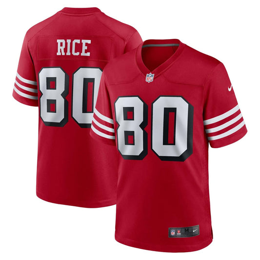 Men's San Francisco 49ers Jerry Rice Nike Scarlet Retired Player Alternate Game Jersey - Image 1