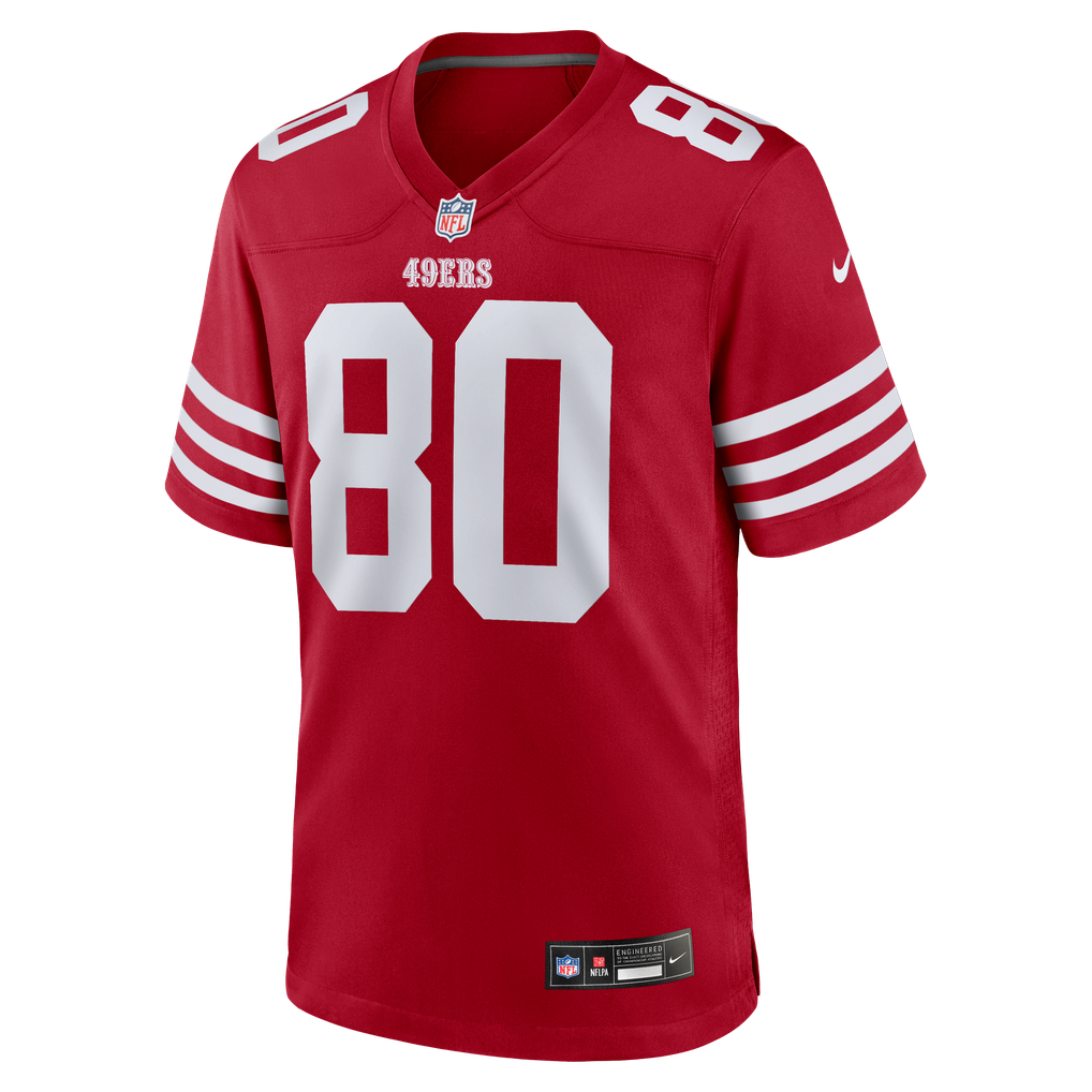 Men's San Francisco 49ers Jerry Rice Nike Scarlet Retired Team Player Game Jersey - Image 3