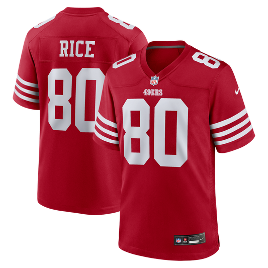 Men's San Francisco 49ers Jerry Rice Nike Scarlet Retired Team Player Game Jersey - Image 1