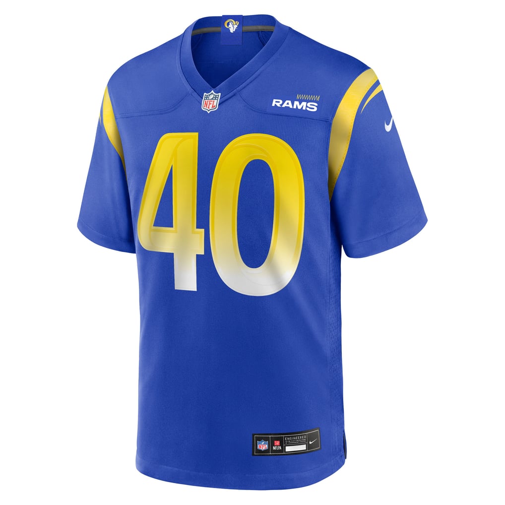 Men's Los Angeles Rams Jesse Luketa Nike  Royal Team Game Jersey - Image 3