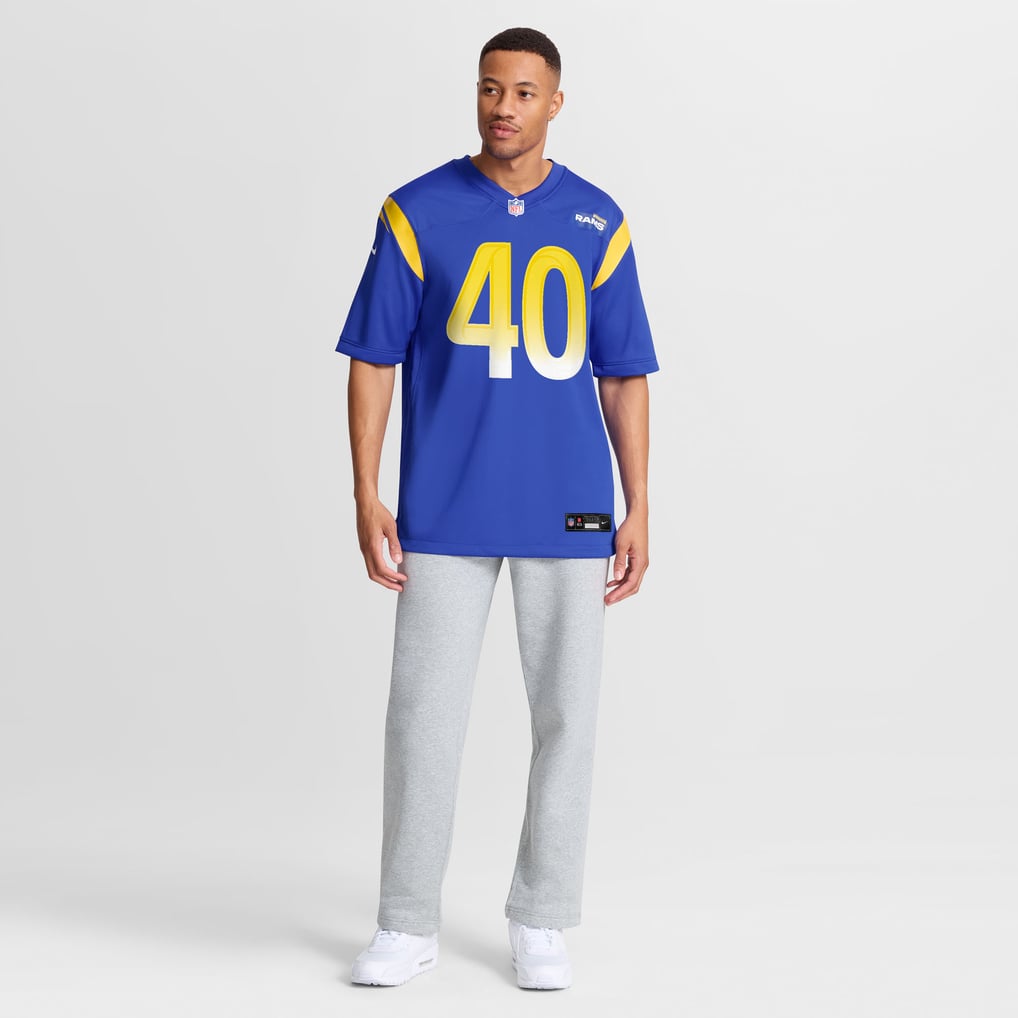 Men's Los Angeles Rams Jesse Luketa Nike  Royal Team Game Jersey - Image 5