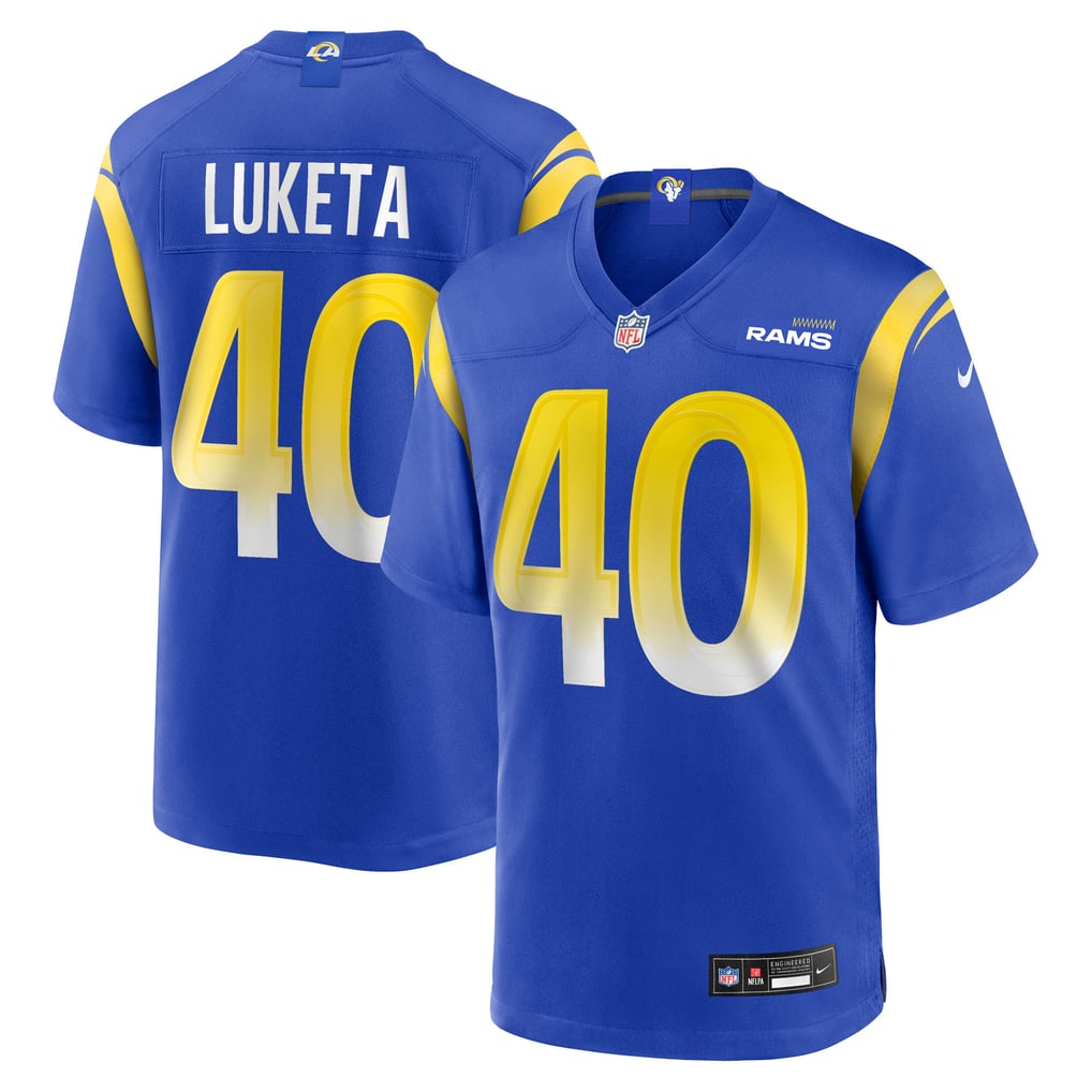 Men's Los Angeles Rams Jesse Luketa Nike  Royal Team Game Jersey - Image 1