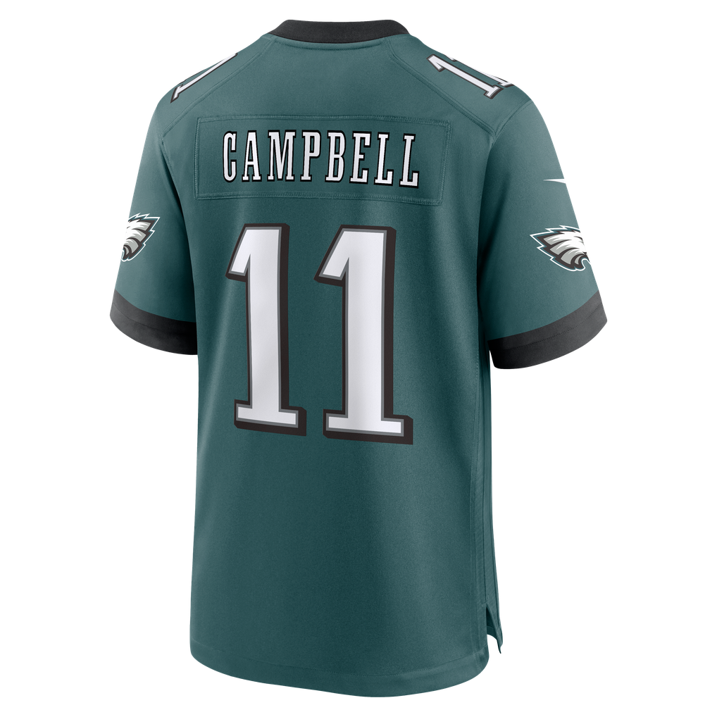 Men's Philadelphia Eagles Jihaad Campbell Nike Midnight Green Team Game Jersey - Image 4