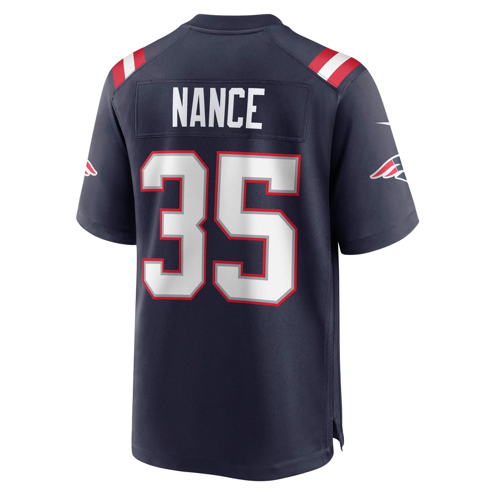Men's New England Patriots Jim Nance Nike Navy Retired Player Jersey - Image 4