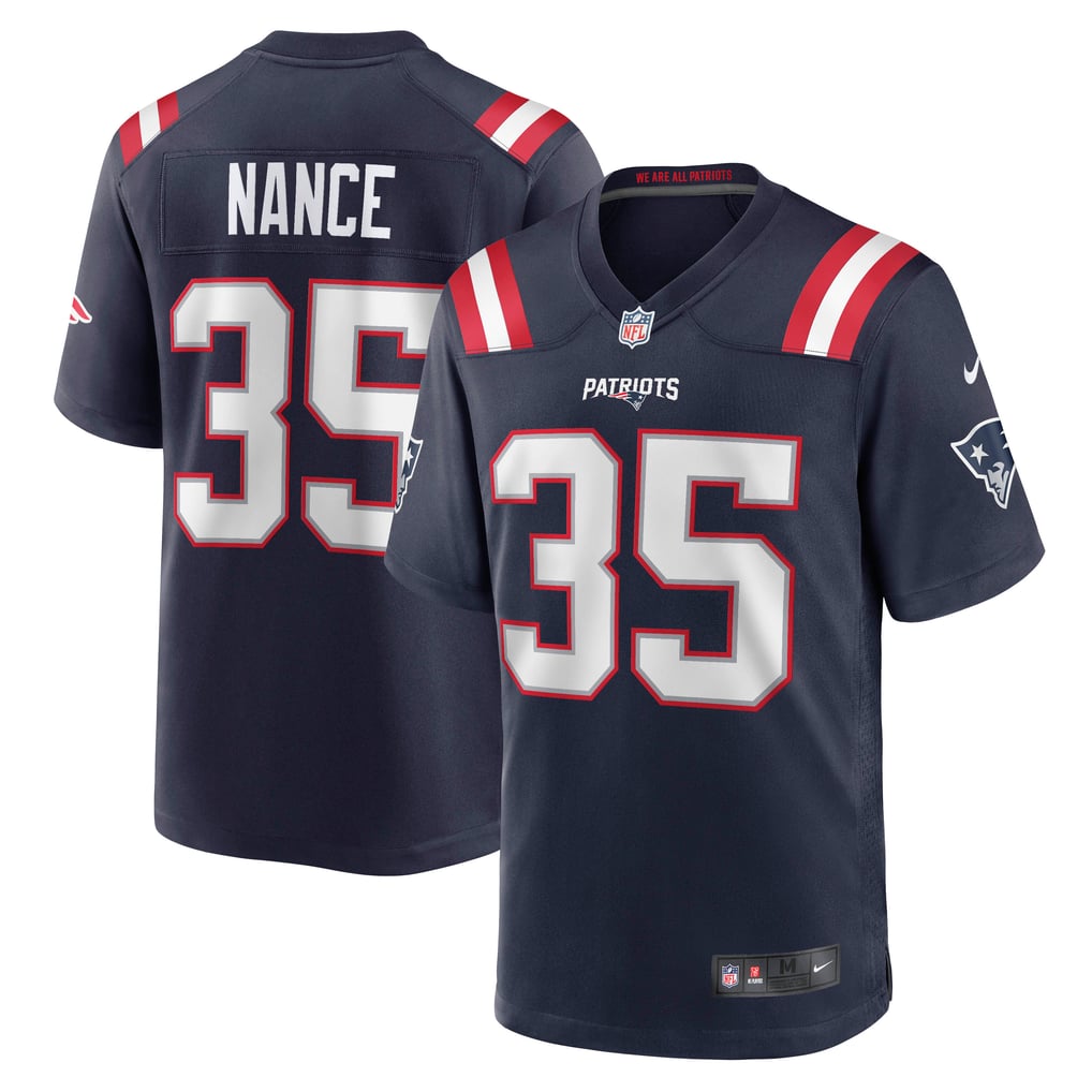 Men's New England Patriots Jim Nance Nike Navy Retired Player Jersey - Image 1