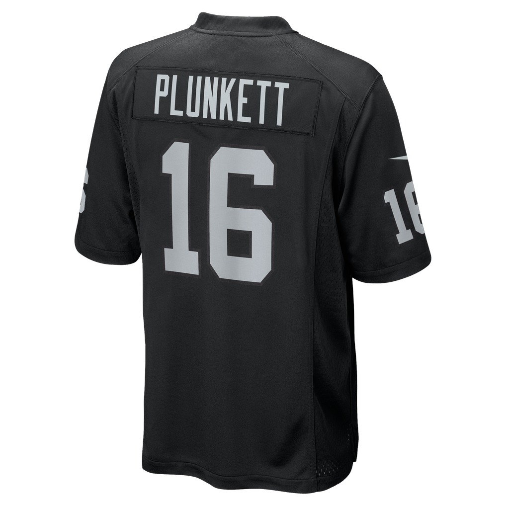 Men's Las Vegas Raiders Jim Plunkett Nike Black Game Retired Player Jersey - Image 4