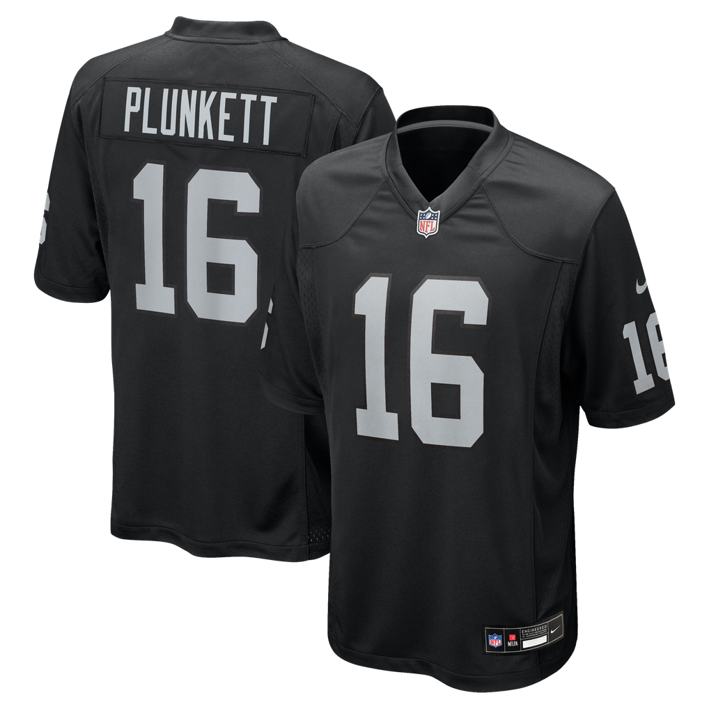 Men's Las Vegas Raiders Jim Plunkett Nike Black Game Retired Player Jersey - Image 1