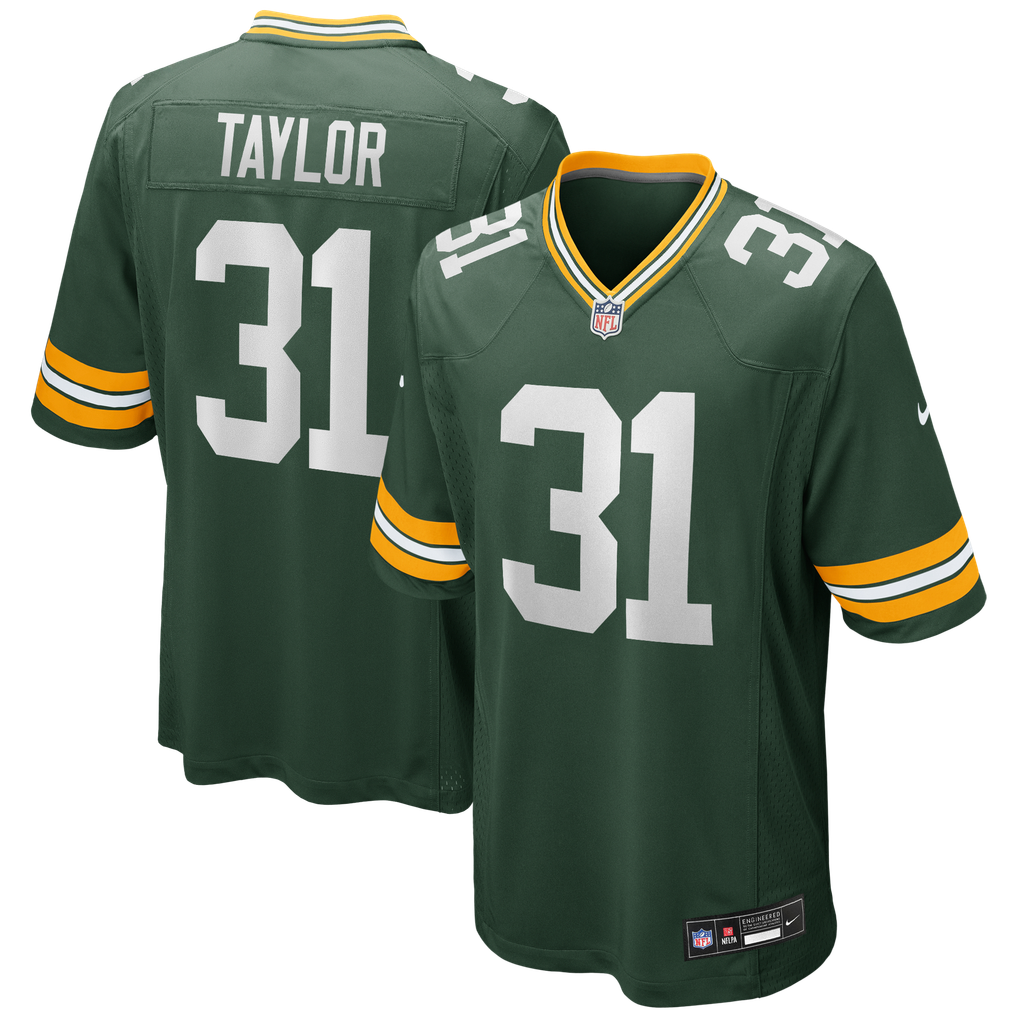 Men's Green Bay Packers Jim Taylor Nike Green Game Retired Player Jersey - Image 1