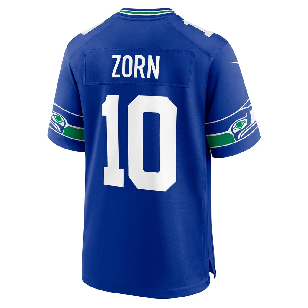 Men's Seattle Seahawks Jim Zorn Nike Royal Retired Player Alternate Game Jersey - Image 4