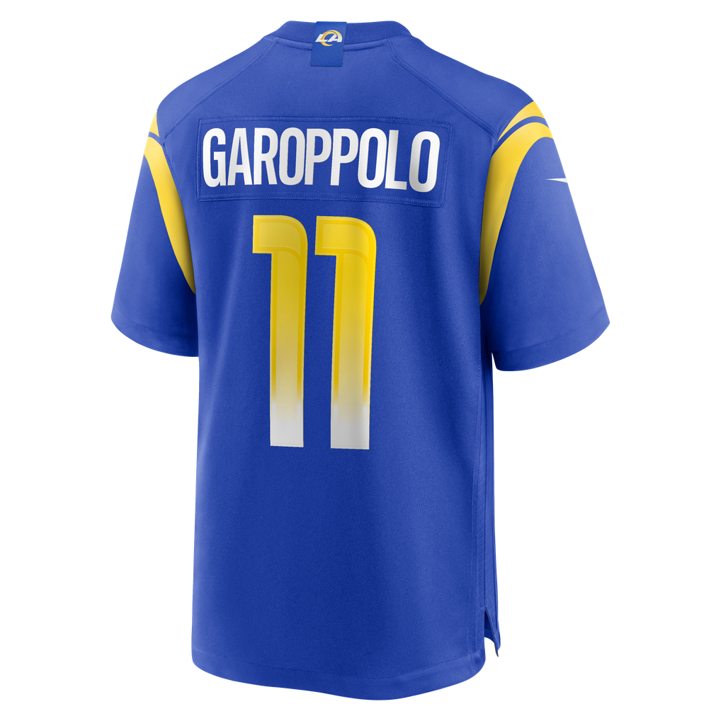 Men's Los Angeles Rams Jimmy Garoppolo Nike  Royal  Game Jersey - Image 4