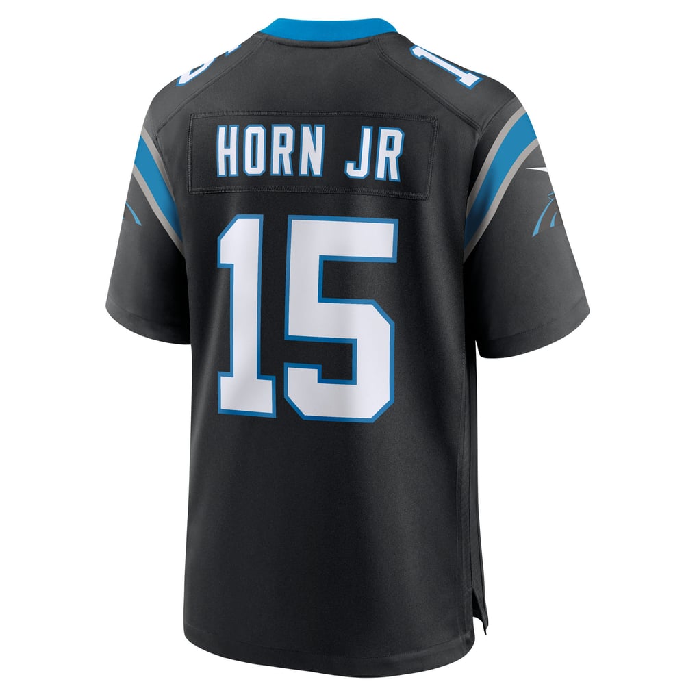 Men's Carolina Panthers Jimmy Horn Jr Nike Black Team Game Jersey - Image 4