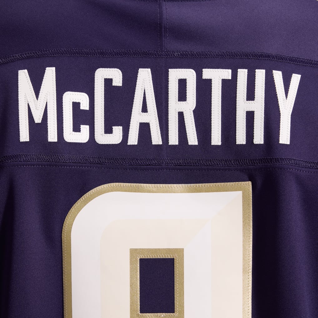 Men's Minnesota Vikings J.J. McCarthy Nike Purple 2026 Rivalries Collection Stitched Limited Jersey - Image 12