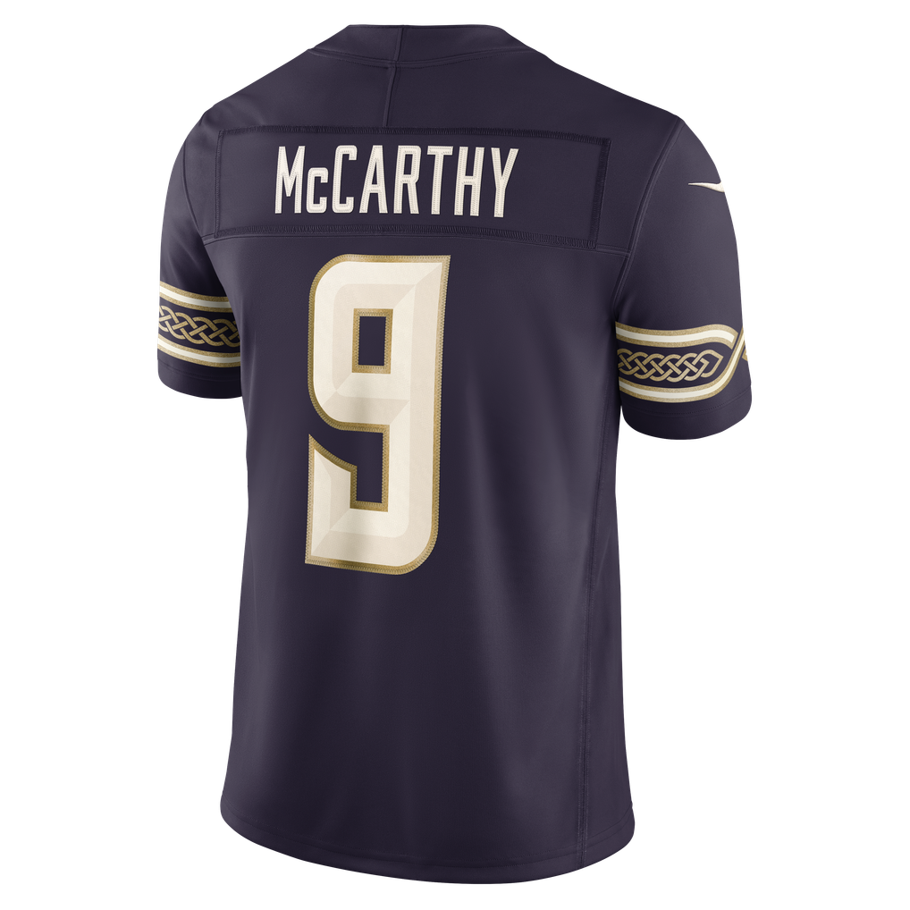 Men's Minnesota Vikings J.J. McCarthy Nike Purple 2026 Rivalries Collection Stitched Limited Jersey - Image 8