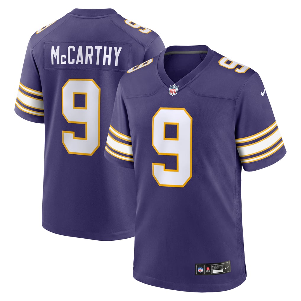 Men's Minnesota Vikings J.J. McCarthy Nike Purple 2nd Alternate  Player Game Jersey - Image 1