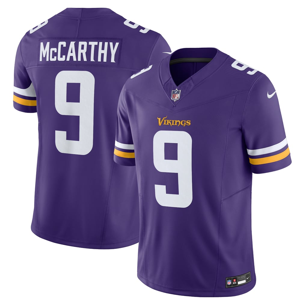 Men's Minnesota Vikings J.J. McCarthy Nike Purple Vapor F.U.S.E. Limited Jersey - Image 2