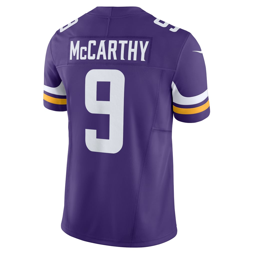 Men's Minnesota Vikings J.J. McCarthy Nike Purple Vapor F.U.S.E. Limited Jersey - Image 4