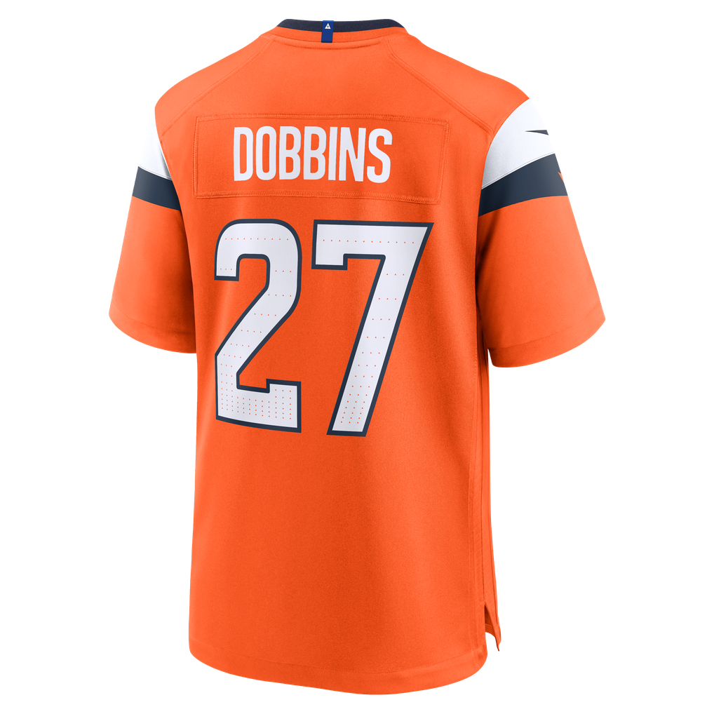 Men's Denver Broncos J.K. Dobbins Nike  Orange Team Game Jersey - Image 4
