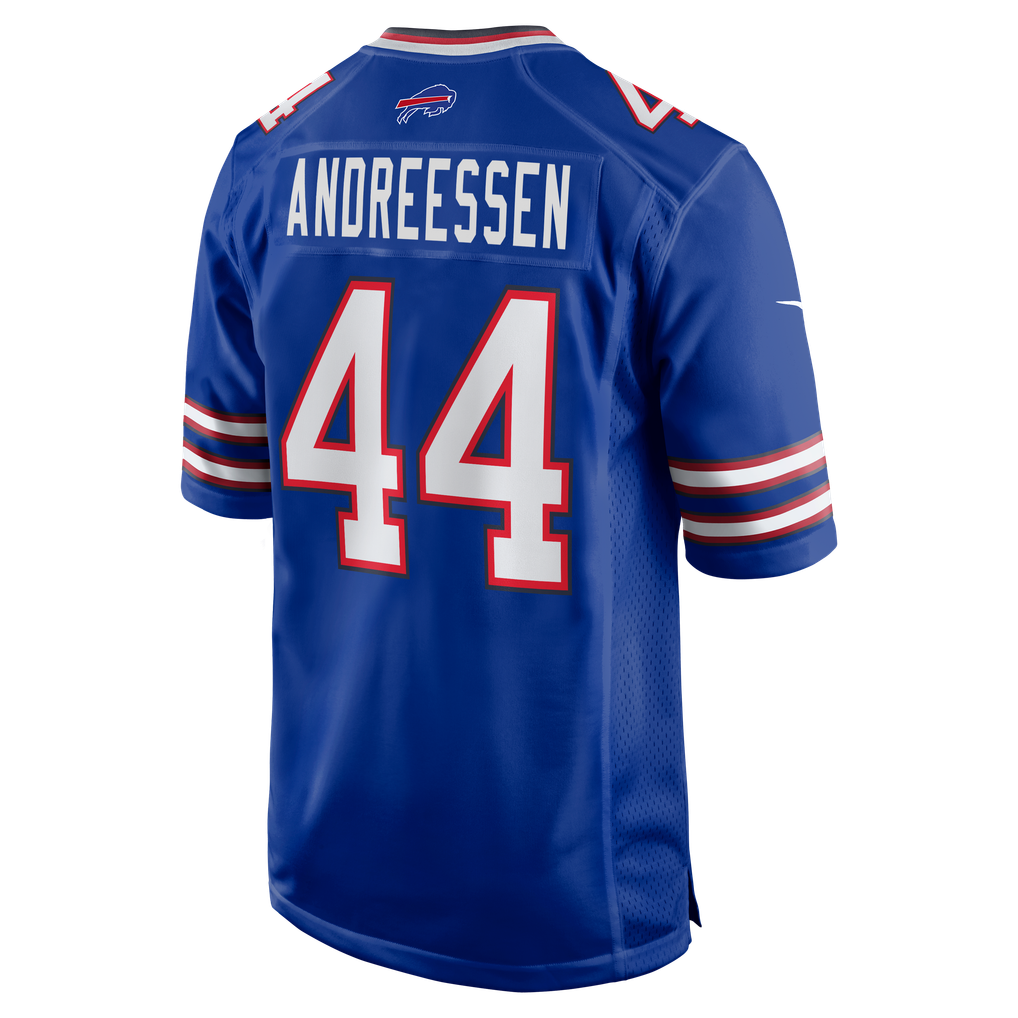 Men's Buffalo Bills Joe Andreessen Nike  Royal Game Jersey - Image 4