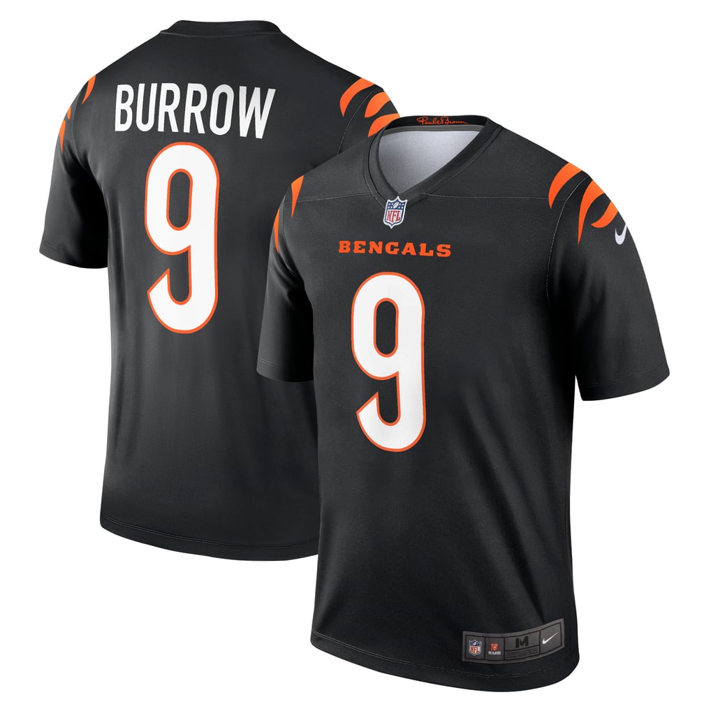 Men's Cincinnati Bengals Joe Burrow Nike Black Legend Player Performance Top - Image 1